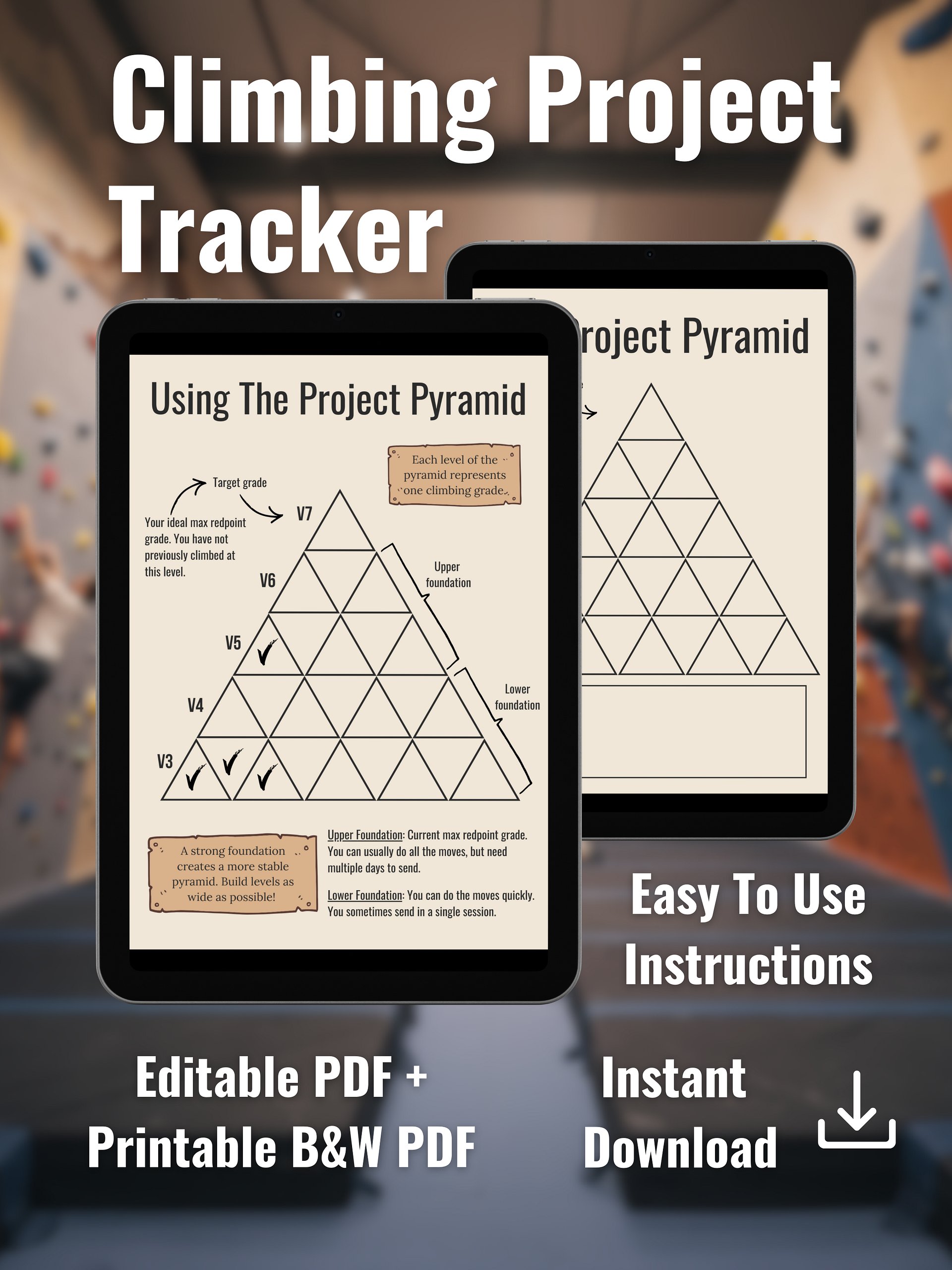 Climbing Project Progress Tracker (Digital Download) product image (1)