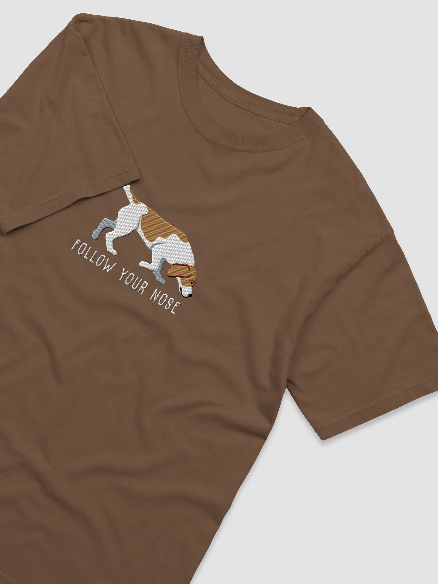 Follow Your Nose T-Shirt(Embroidered) of a Beagle(Lemon) product image (6)