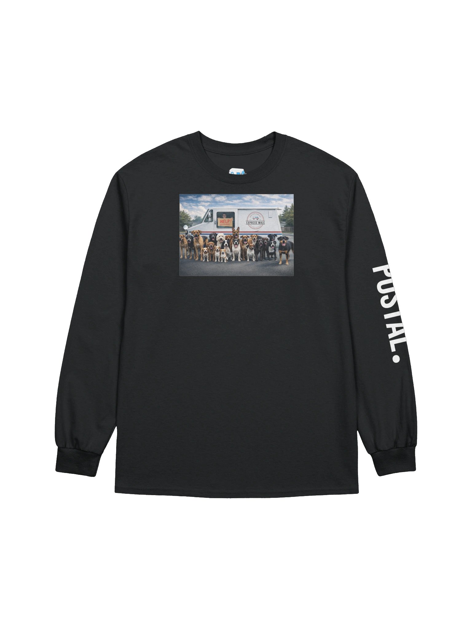 The "Dog Route" Classic Long Sleeve Tee (BLACK) product image (1)