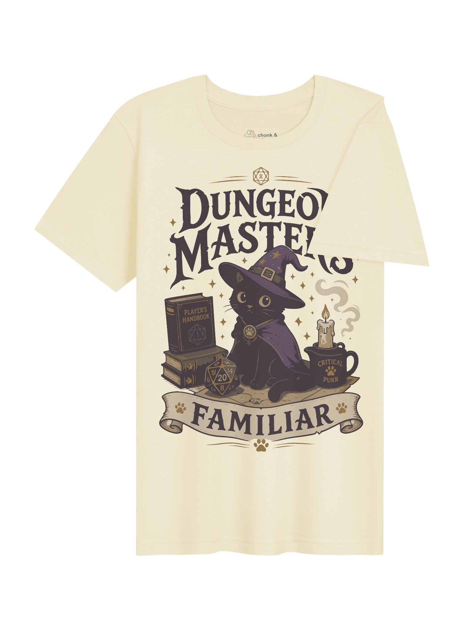 Dungeon Master’s Familiar Cat T-Shirt | Cute Black Cat Wizard DnD RPG Gamer Tee product image (6)