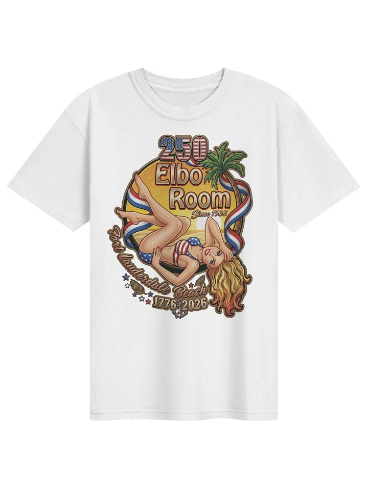 Elbo Room America’s 250th Anniversary Pin-Up Graphic T-Shirt | Heritage White product image (4)