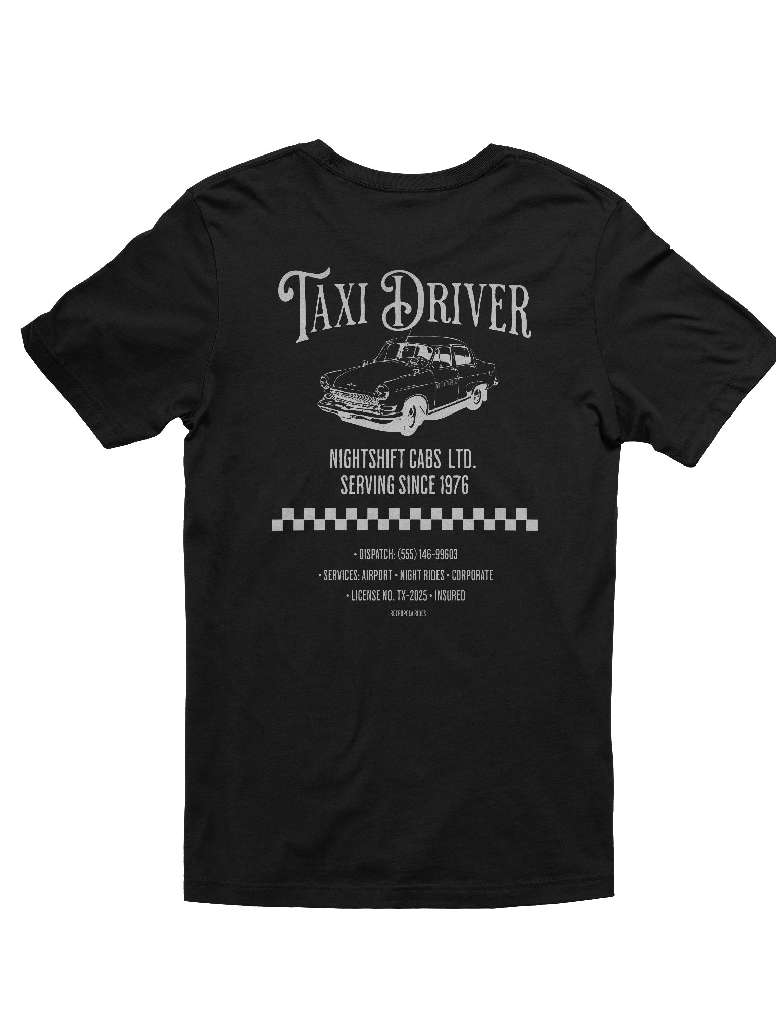 "Taxi Driver" Vintage Tee (Front & Back Print) product image (1)