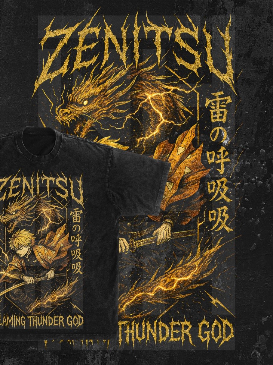 Zenitsu Demon slayer | Kimetsu no Yaiba t-shirt PNG design product image (1)