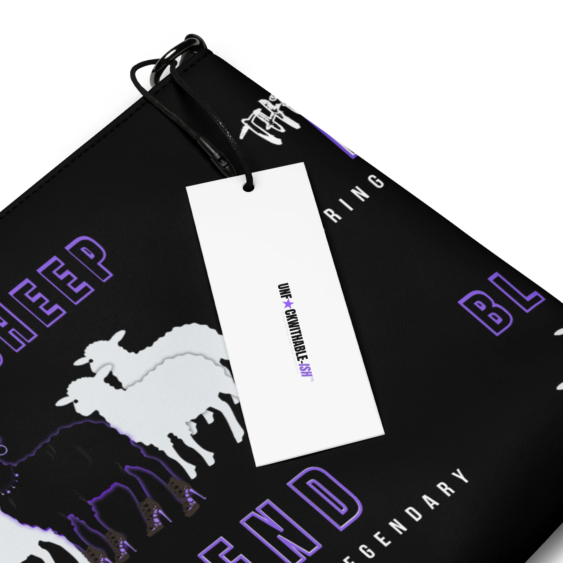 Black Sheep Black & Purple Handy Bag w/ Zipper product image (5)