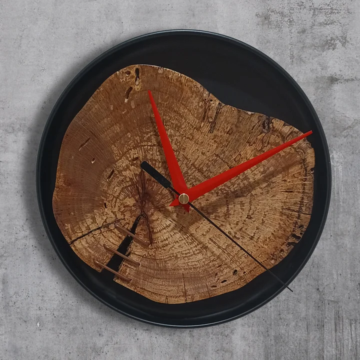 Metal & Oak Wall Clock product image (1)
