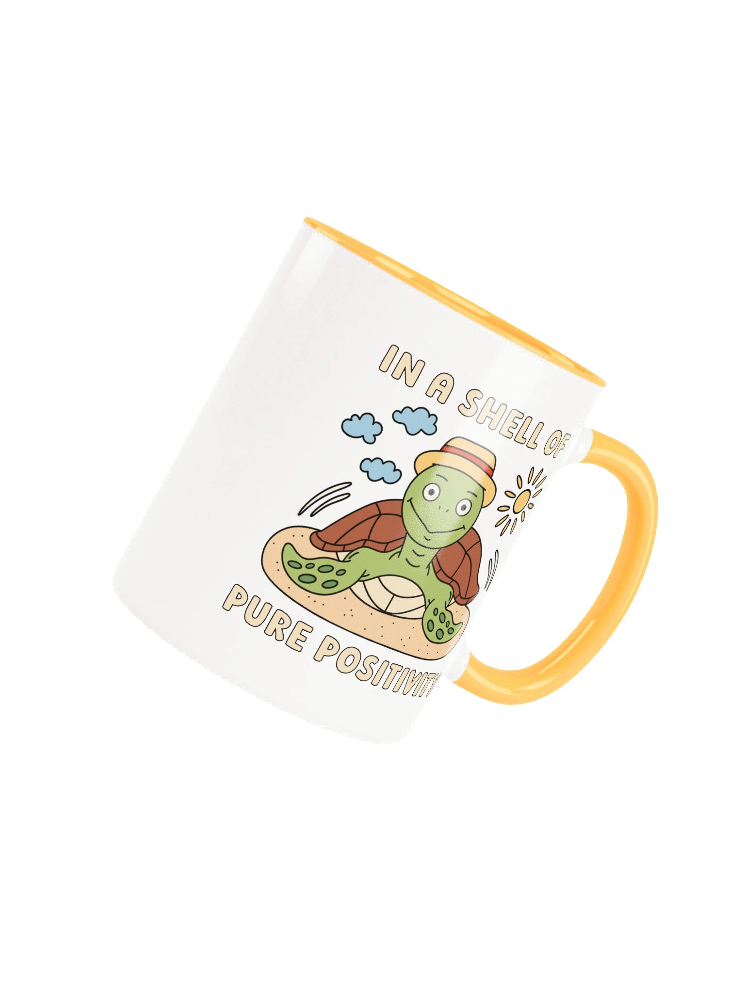 In A Shell Of Pure Positivity Cute Silly Funny Turtle Mug product image (4)