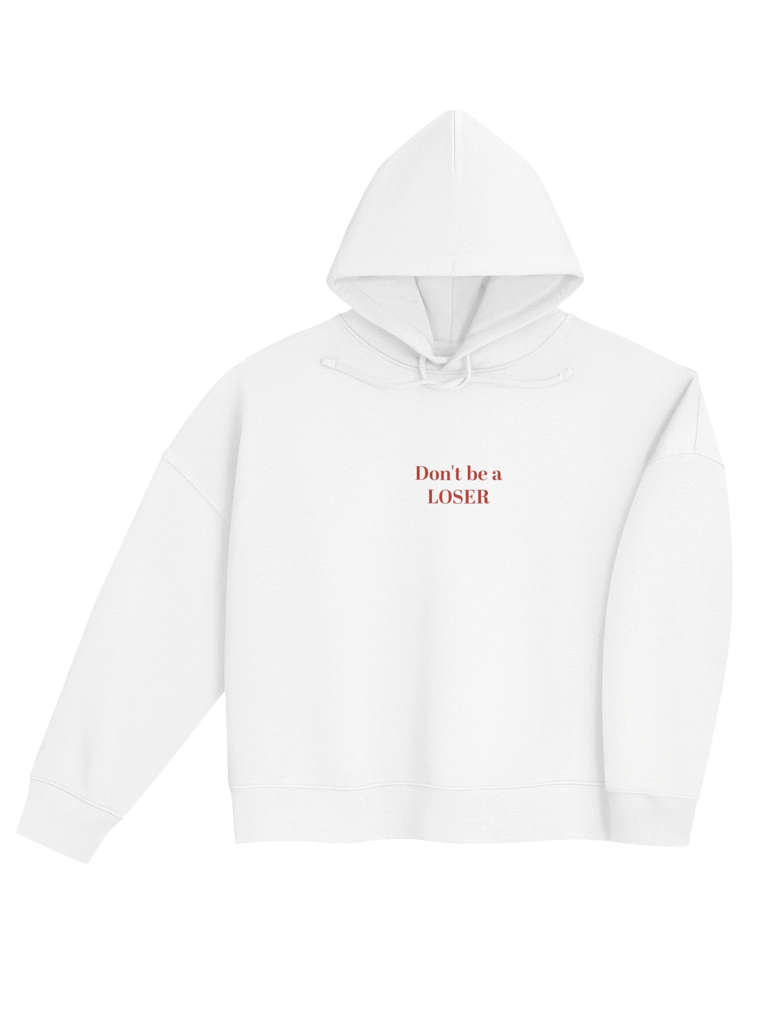 Don't be a LOSER womens hoodie (white) product image (4)