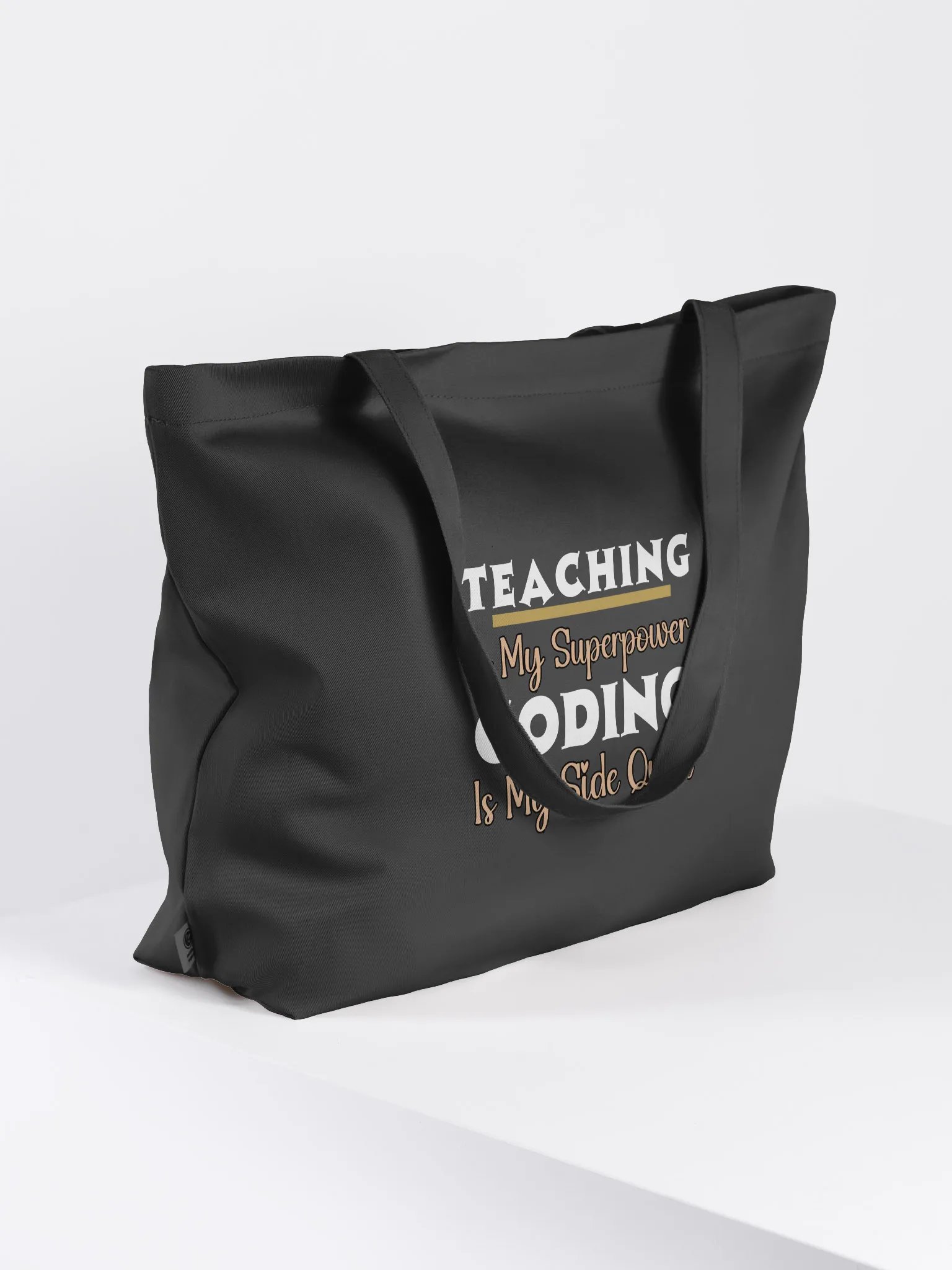 Teaching is My Superpower, Coding is My Side Quest Eco Tote Bag product image (3)