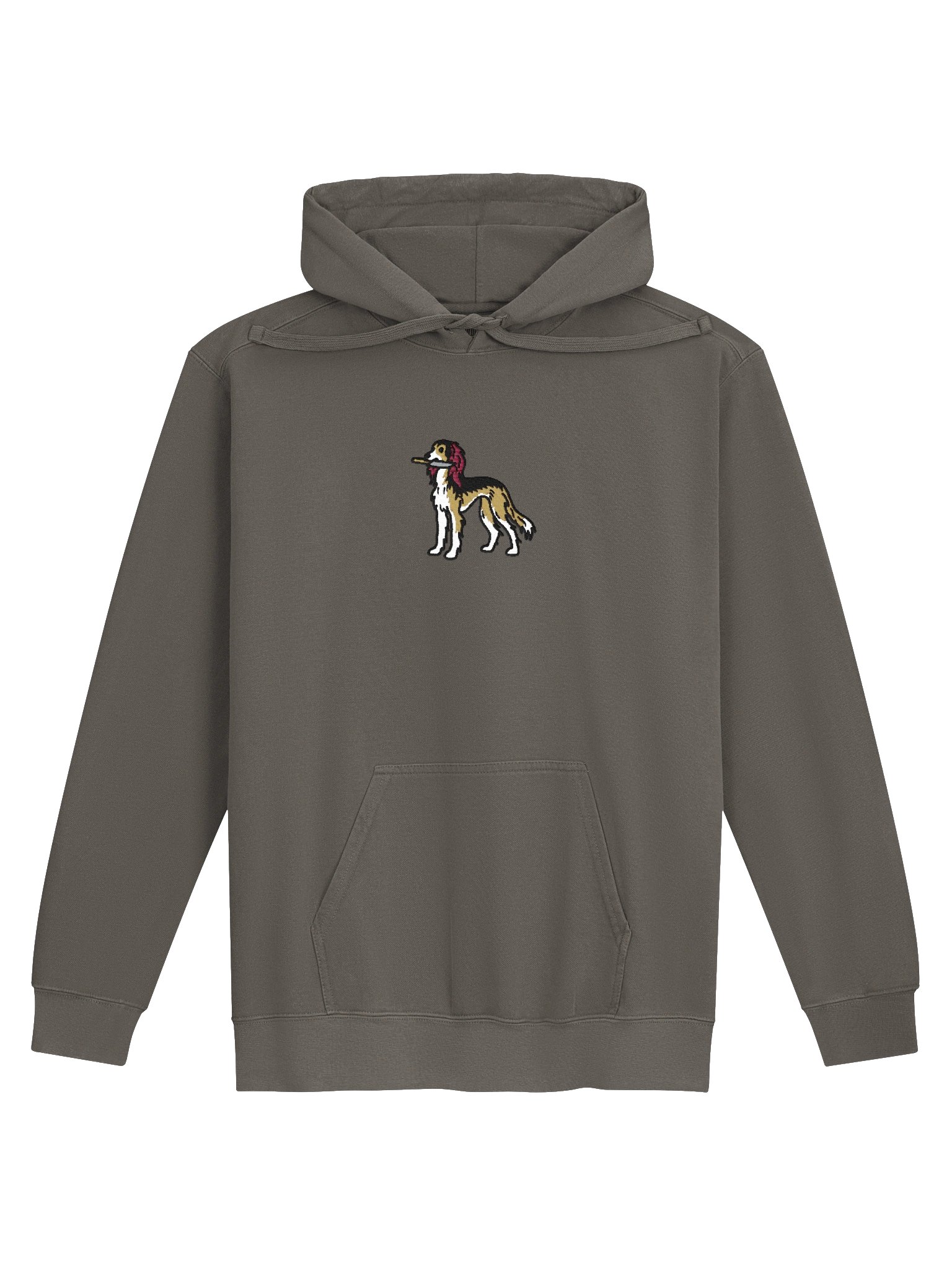 Funny Chibi-Style Saluki(Sable & White) Embroidered Premium Hoodie product image (3)