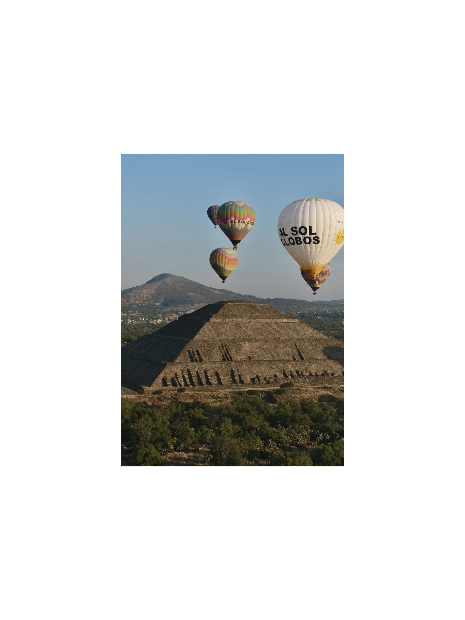 Teotihuacan - Pyramid of the Sun with Hot Air Balloons – (Print Only) product image (1)