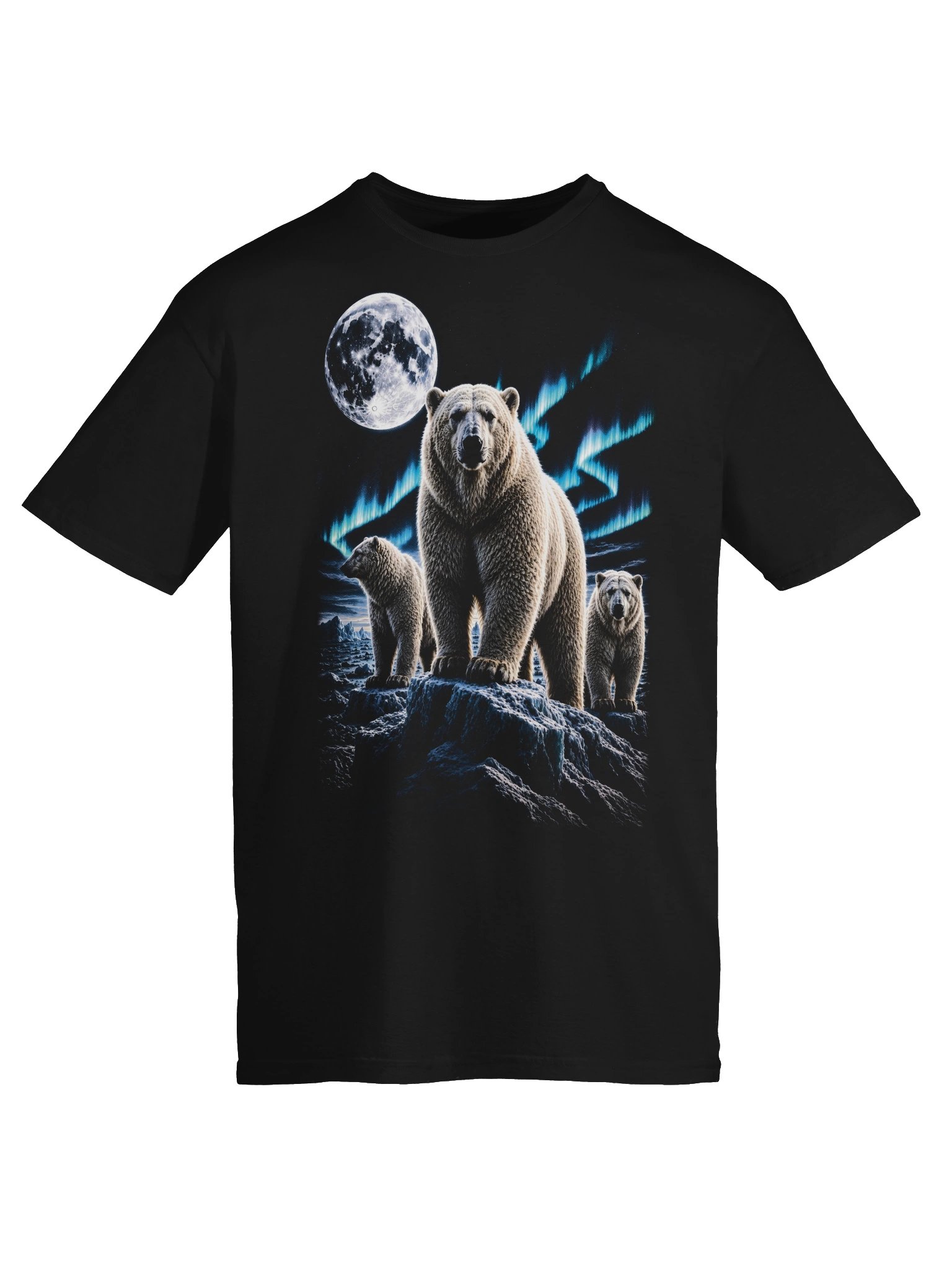 Polar Bear Howling Moon Tshirt | Legendary Wildlife Shirt product image (4)
