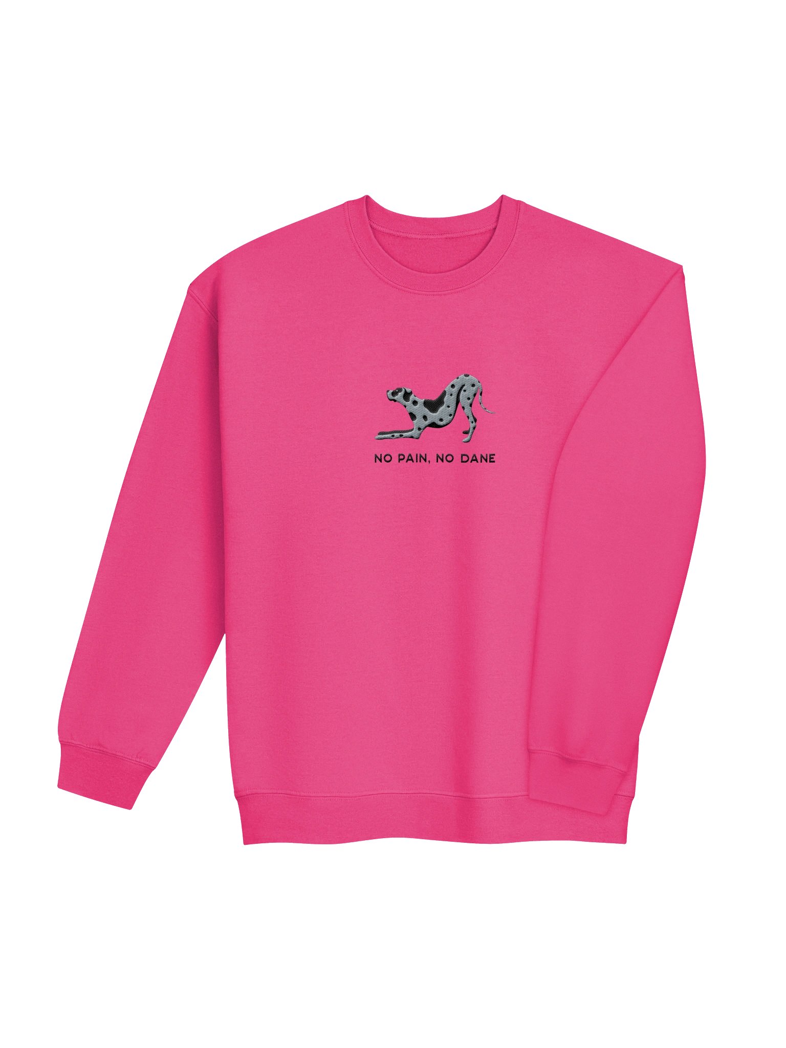 No Pain, No Dane Sweatshirt (Embroidered) of a Great Dane(Blue Merle) product image (20)