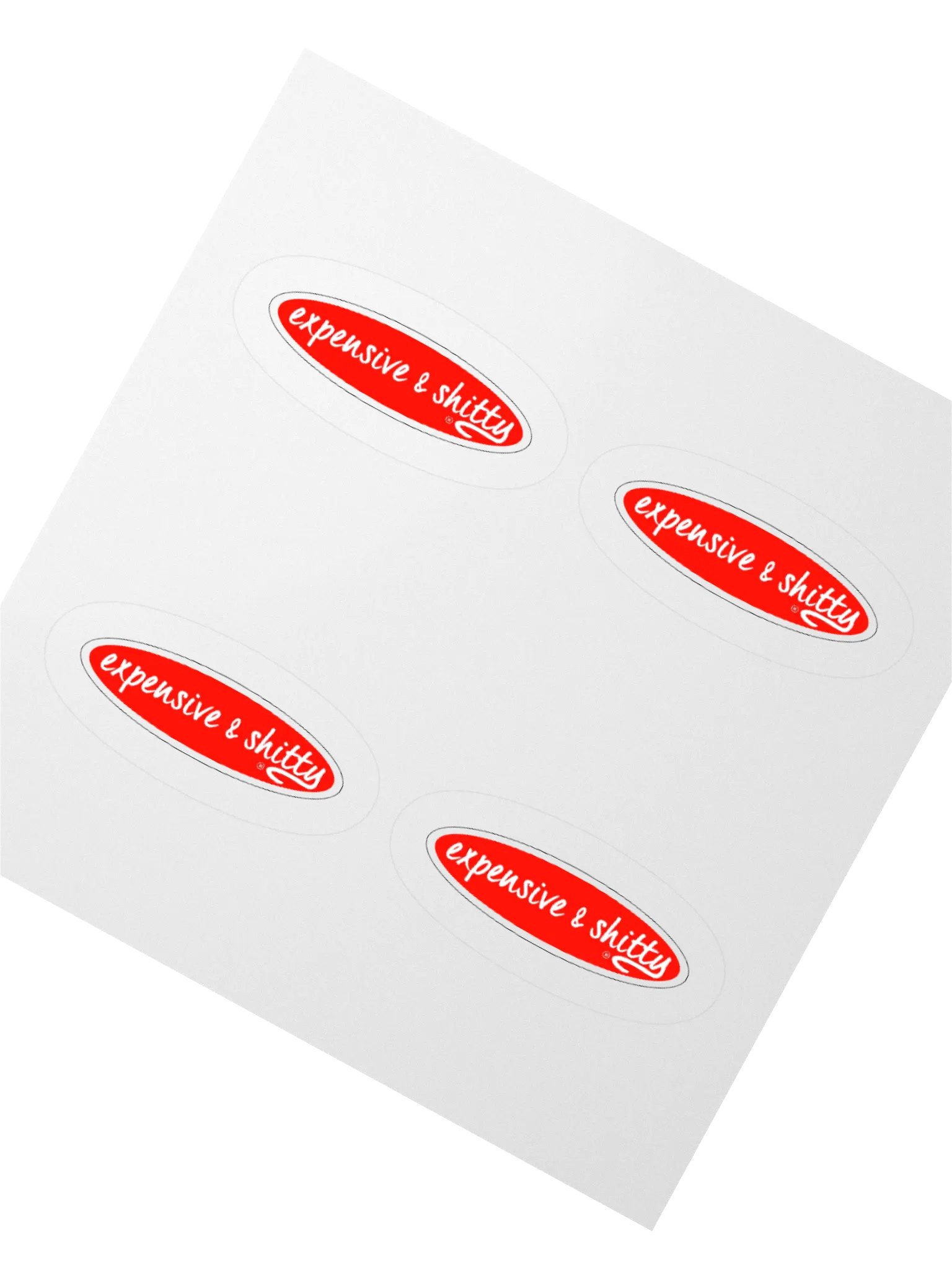 EXPENSIVE & SHITTY STICKERS (4-PACK) product image (2)
