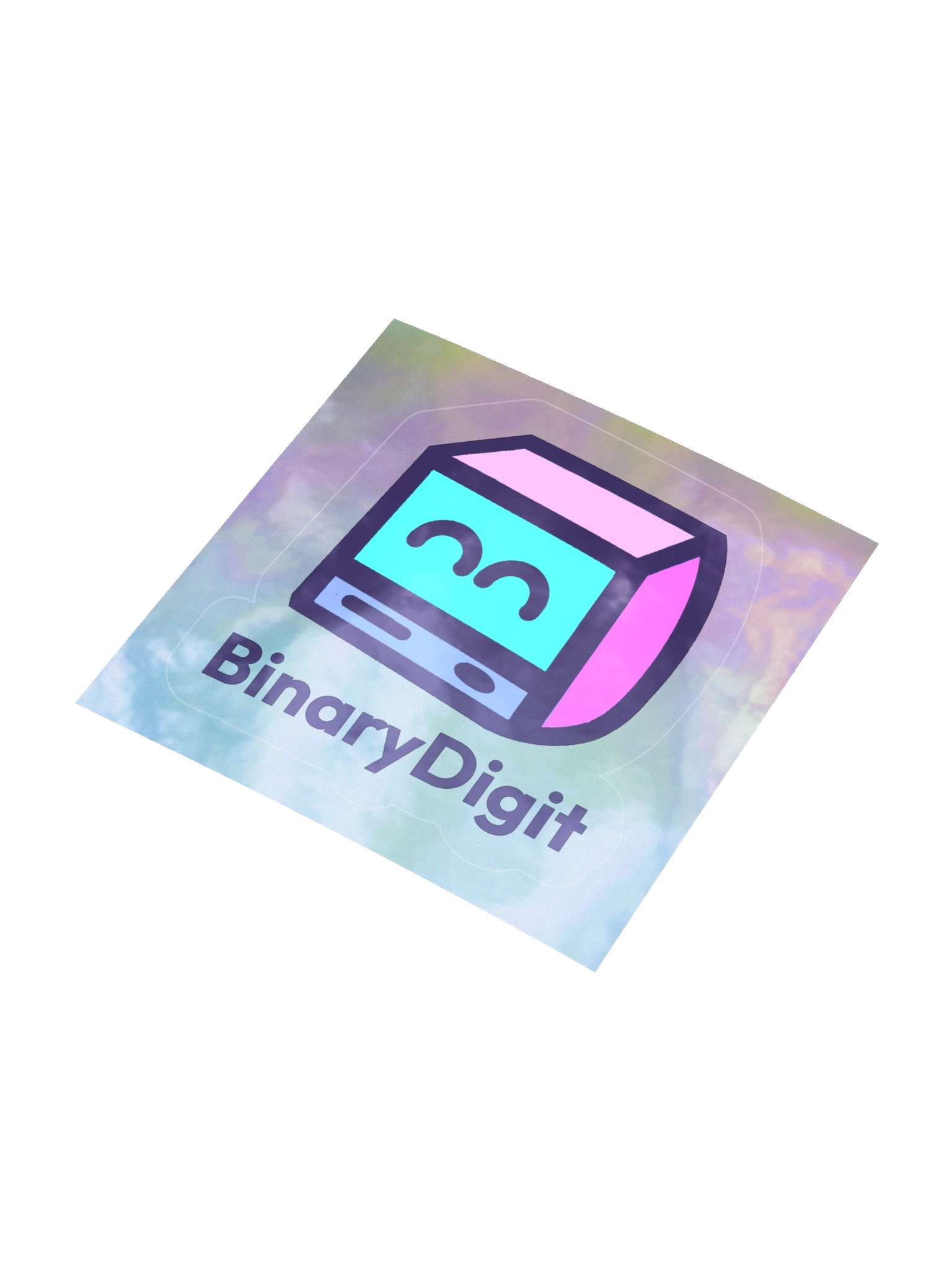 BinaryDigit Holograph Cube Sticker product image (3)