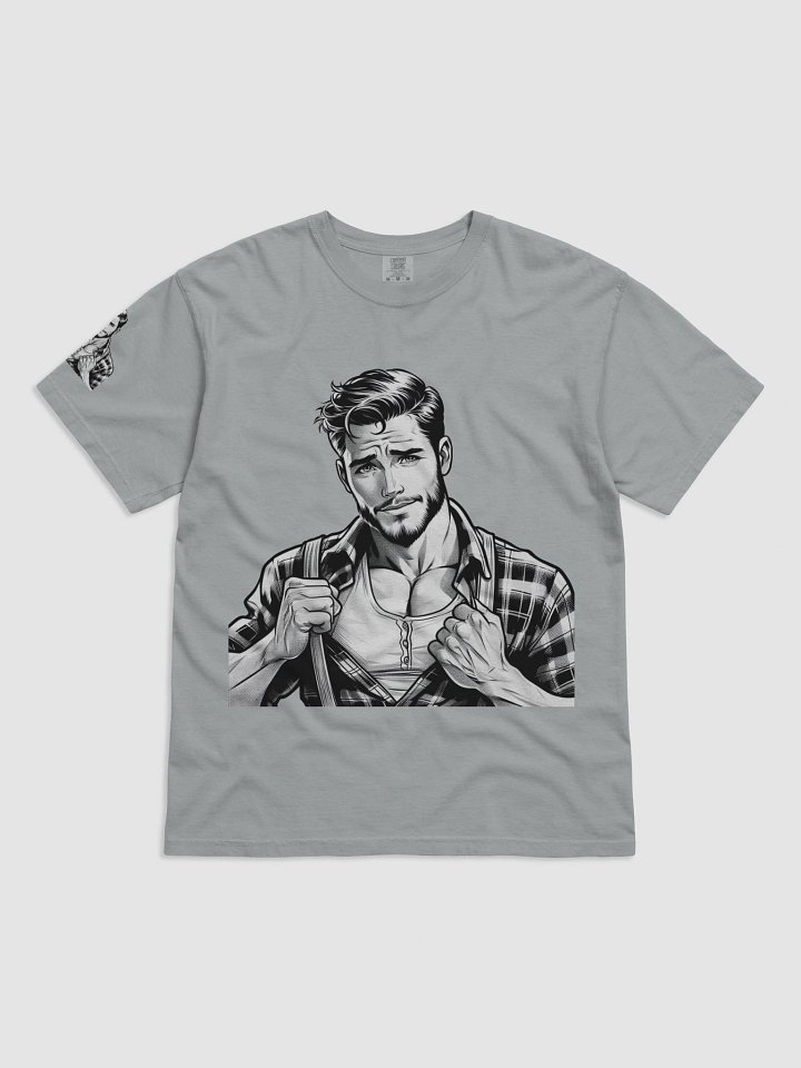 Limited Time Offer Lucky DIP bonus! Gay Lumberjack Muscle Hunk Tom of Finland Tribute LGBTQ Gay Pride Color-In Graphic Design T Shirt. product image (1)