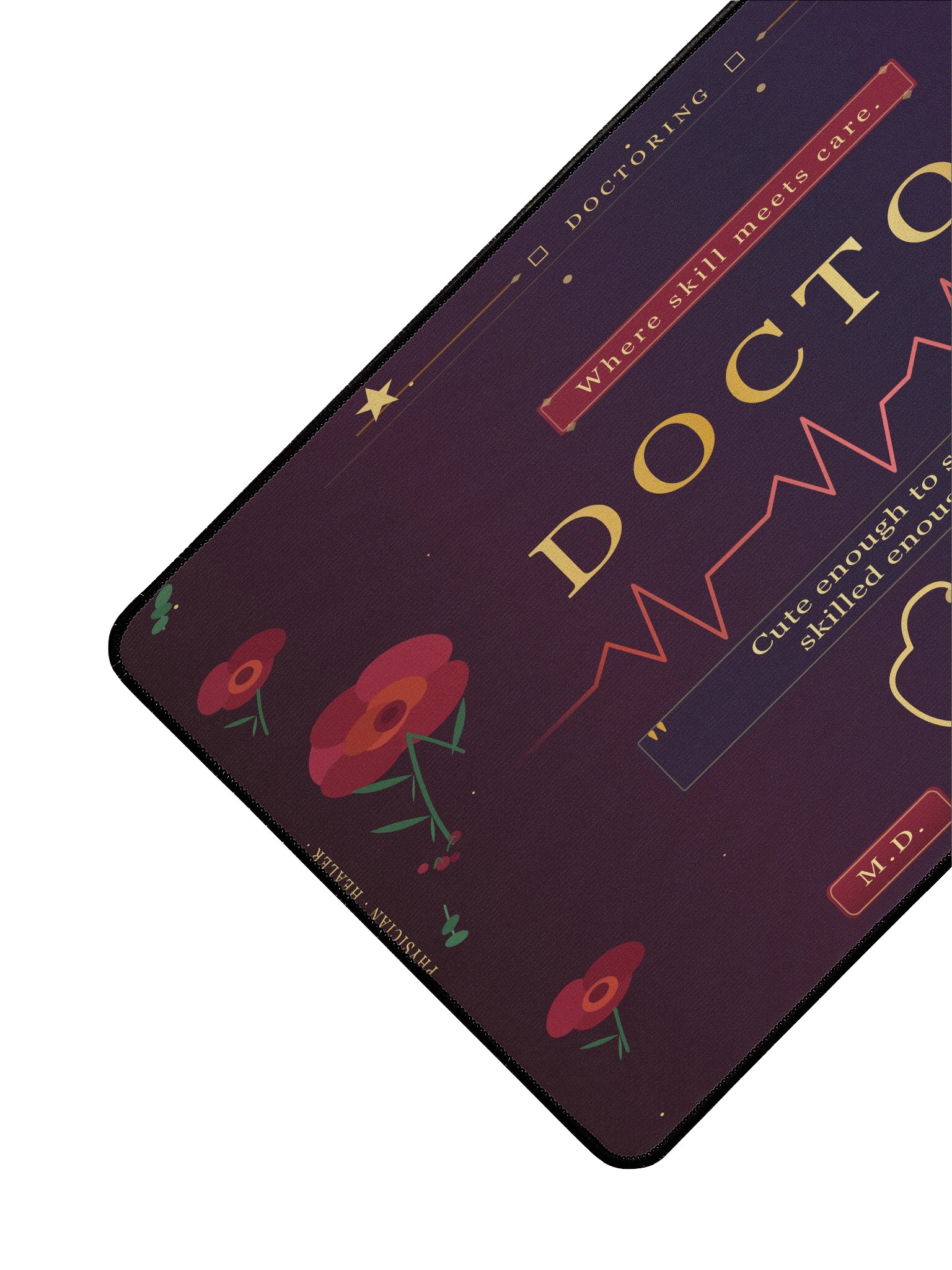 Doctor Desk Mat Large 31.5x15.5 – Medical Neoprene Mouse Pad for Physicians product image (3)