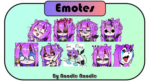 They've been a pleasure working with <3
Emotes made by Noodle Noodle on Instagram

I highly recommend checking them out. And ...