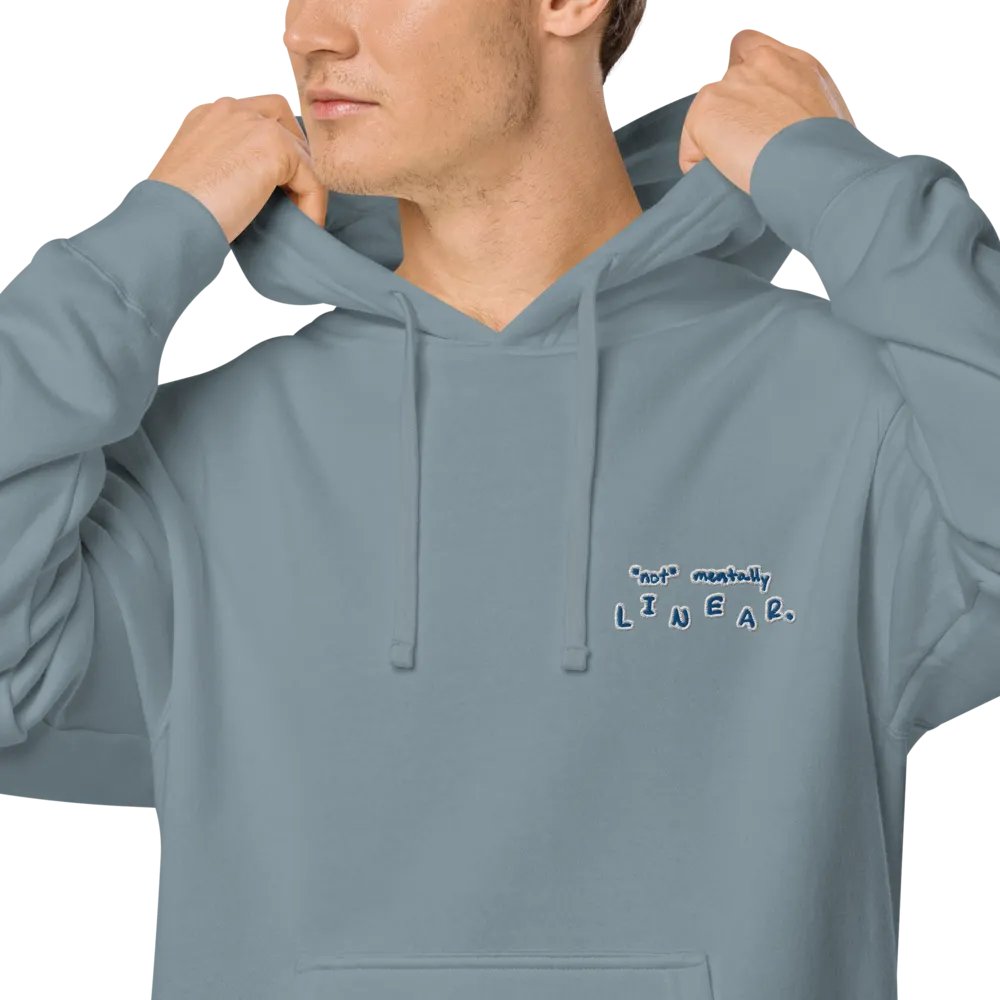 *not* mentally linear (L.C. royal bubble design) embroidered pigment hoodie product image (7)
