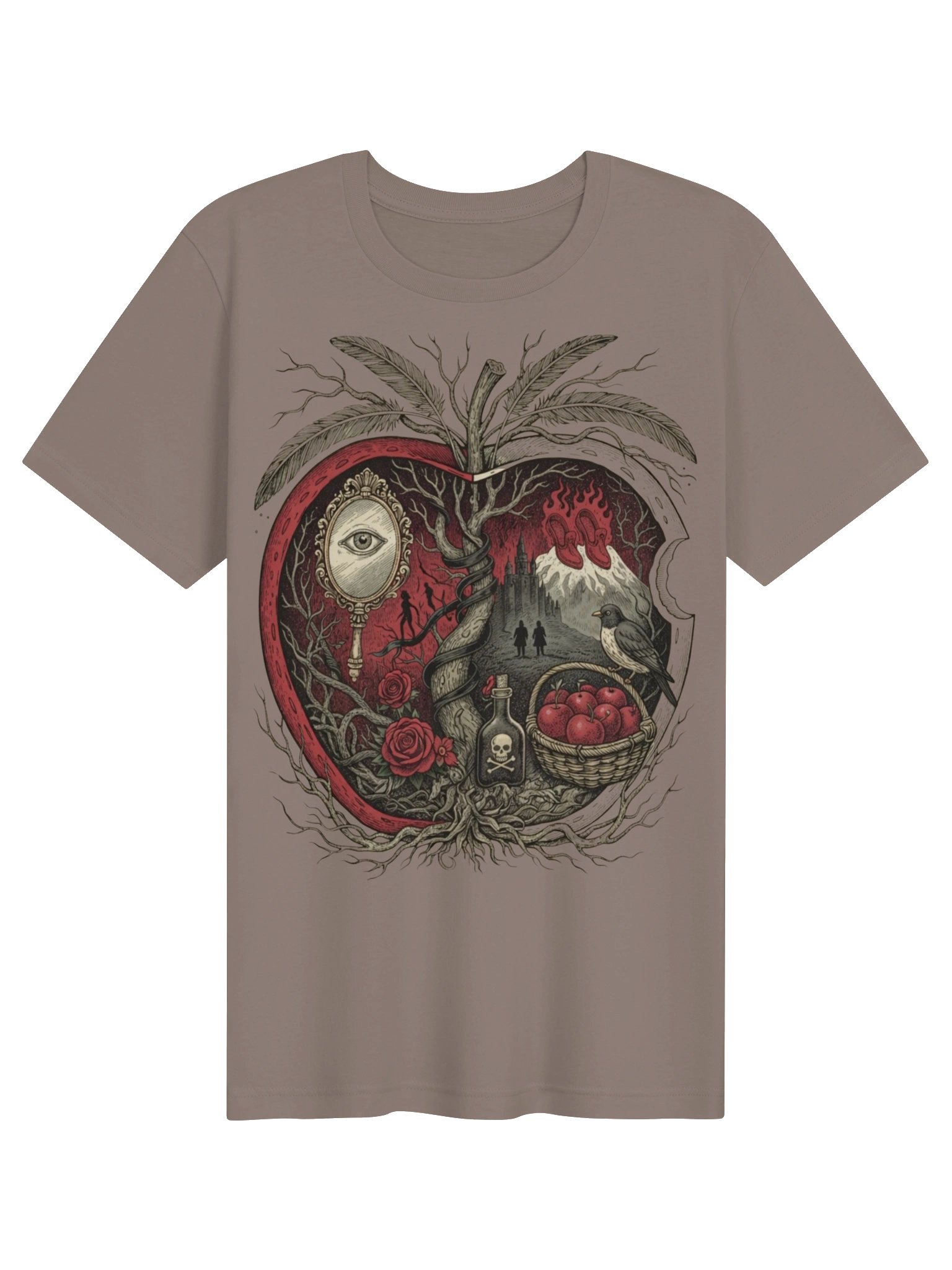 Poison Apple Shirt, Surreal Dark Fairytale Graphic, Brothers Grimm Inspired Tee product image (32)