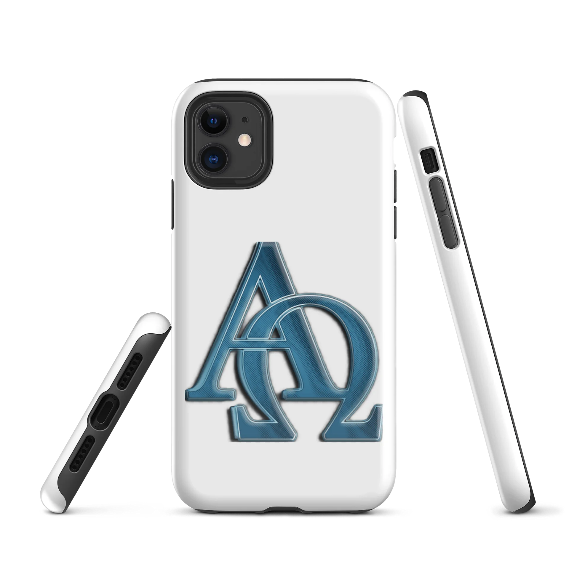 Alpha and Omega symbol in teal iPhone® Tough Case product image (1)
