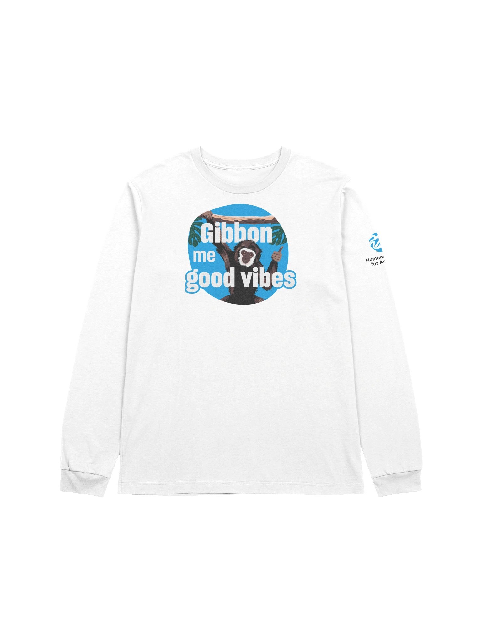 Gibbon me good vibes - Long sleeve tee product image (1)