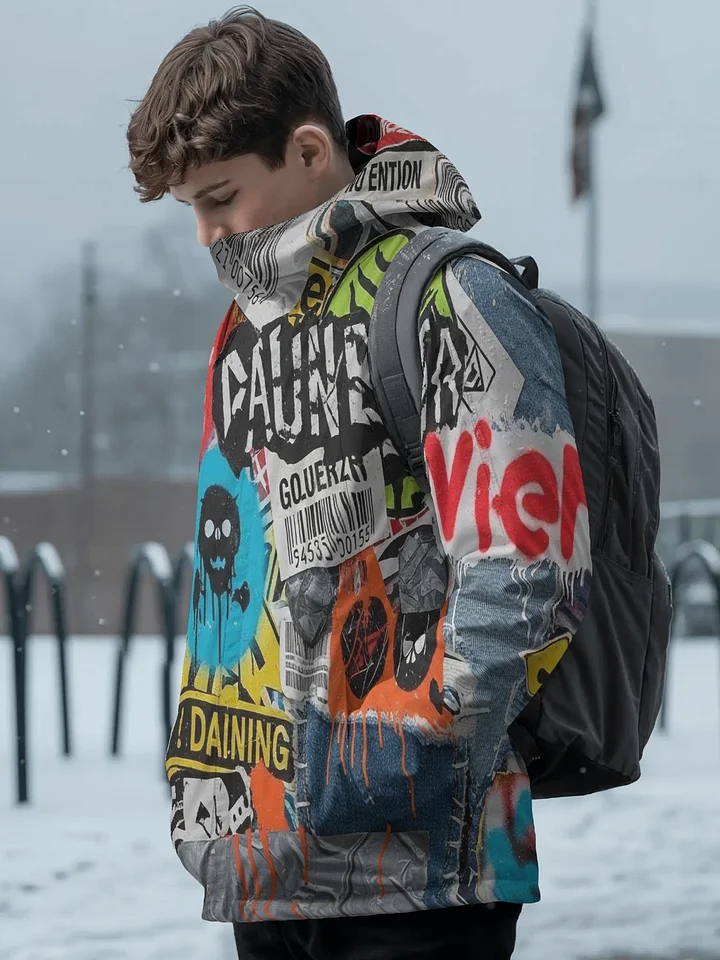 Urban Collage All-Over Print Windbreaker Jacket product image (1)