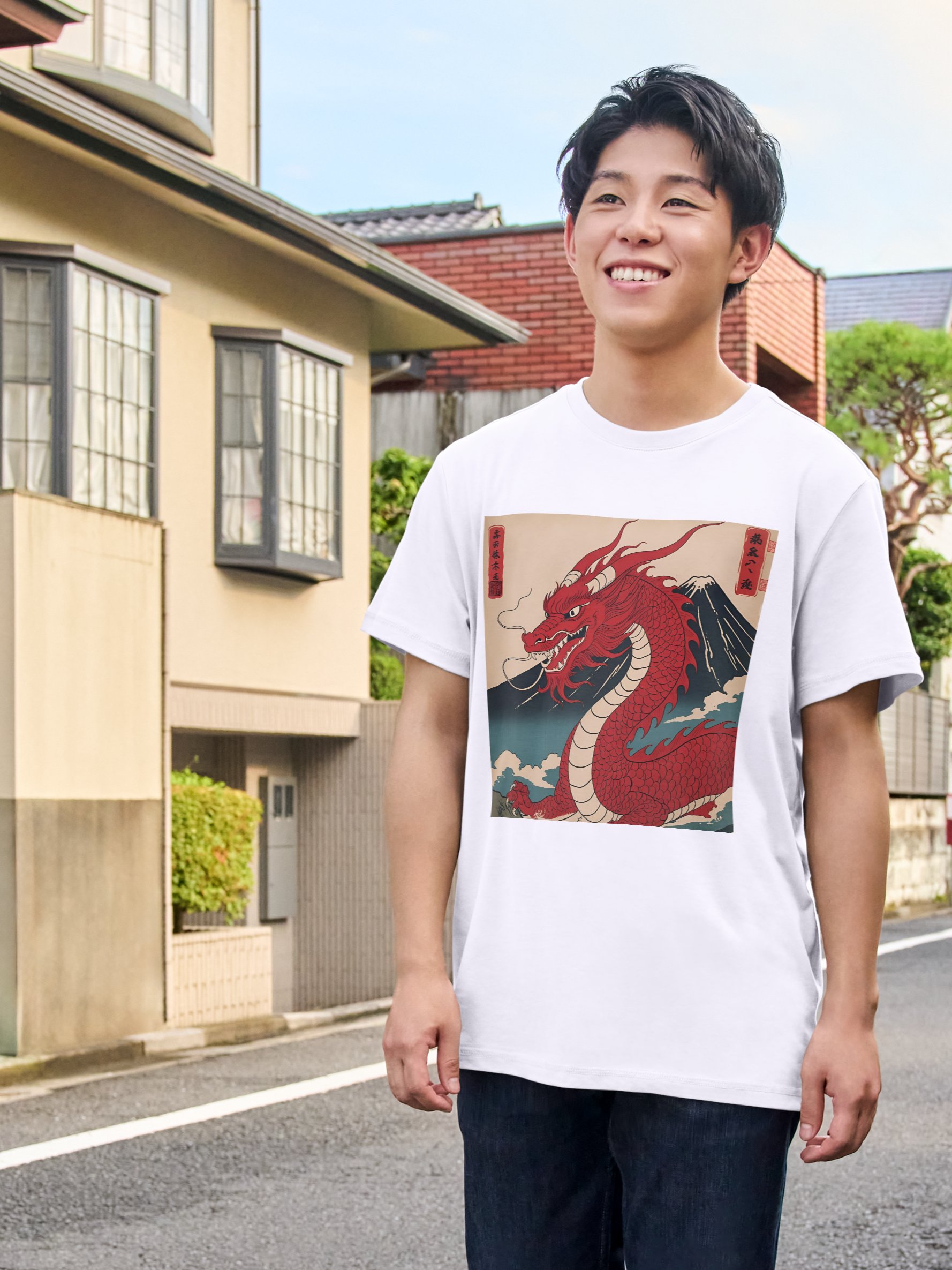 Ryoshin - Shuten-dōji (Crimson Dragon), Ancient Ryū Collection, T-Shirt, Front Design product image (4)
