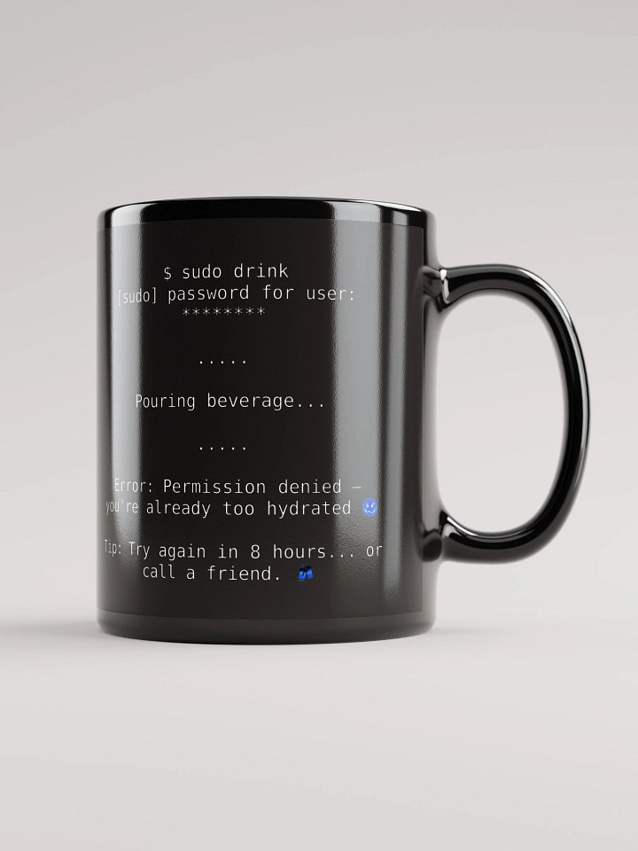Black Mug - sudo drink product image (1)