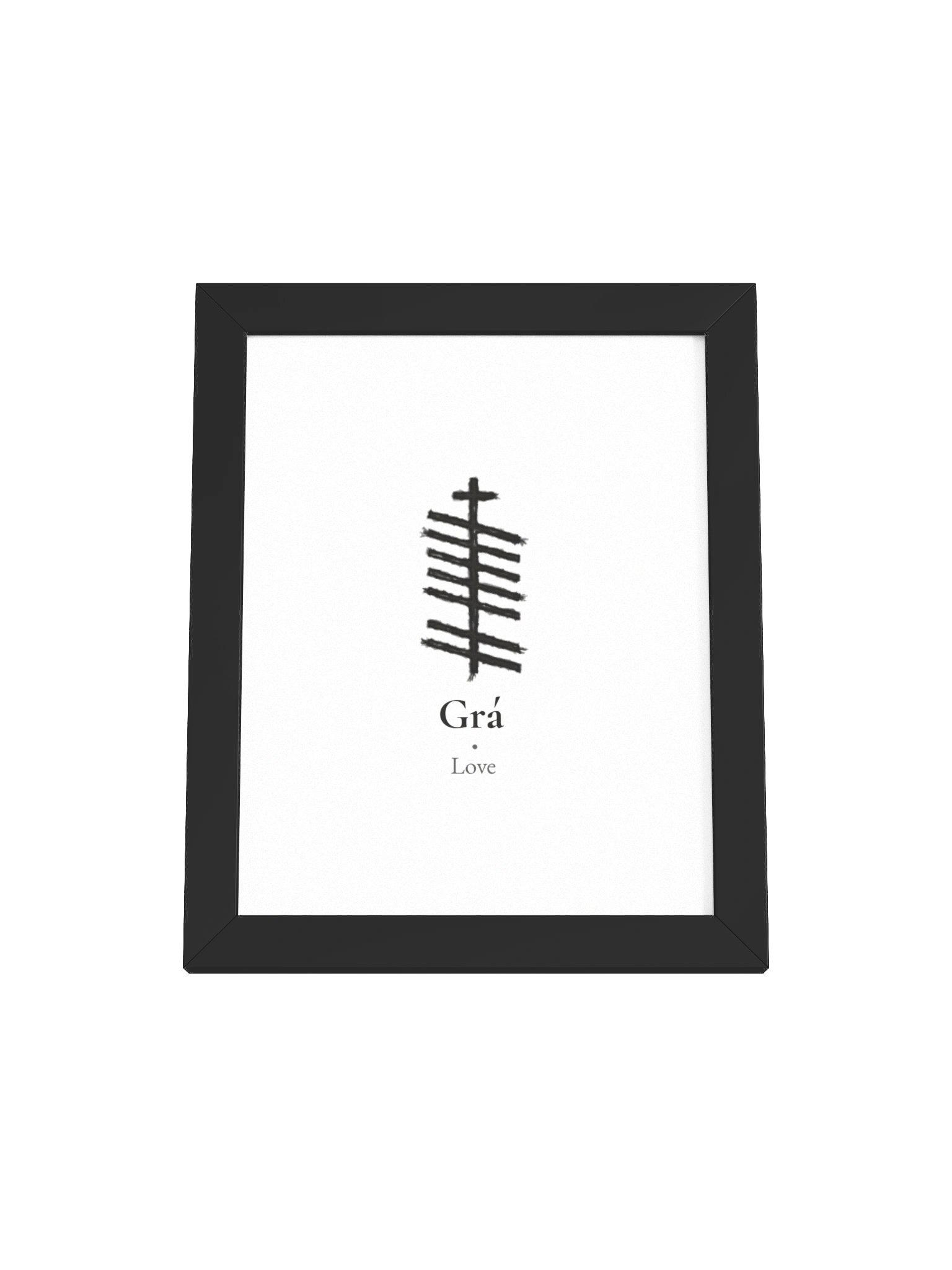 Grá Ogham Art Print | Irish Word for Love in Ogham Script product image (3)