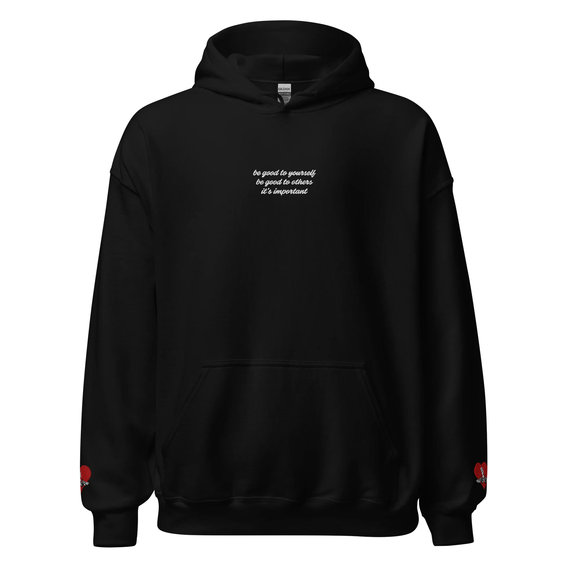 Embroidered Heart Sleeve Hoodie product image (1)