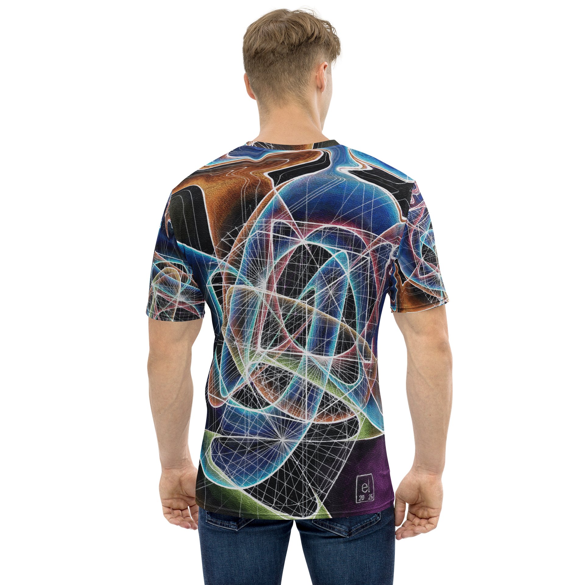 Translucent Heart - Geometric Negative Art Men's Crew Neck T-Shirt product image (2)