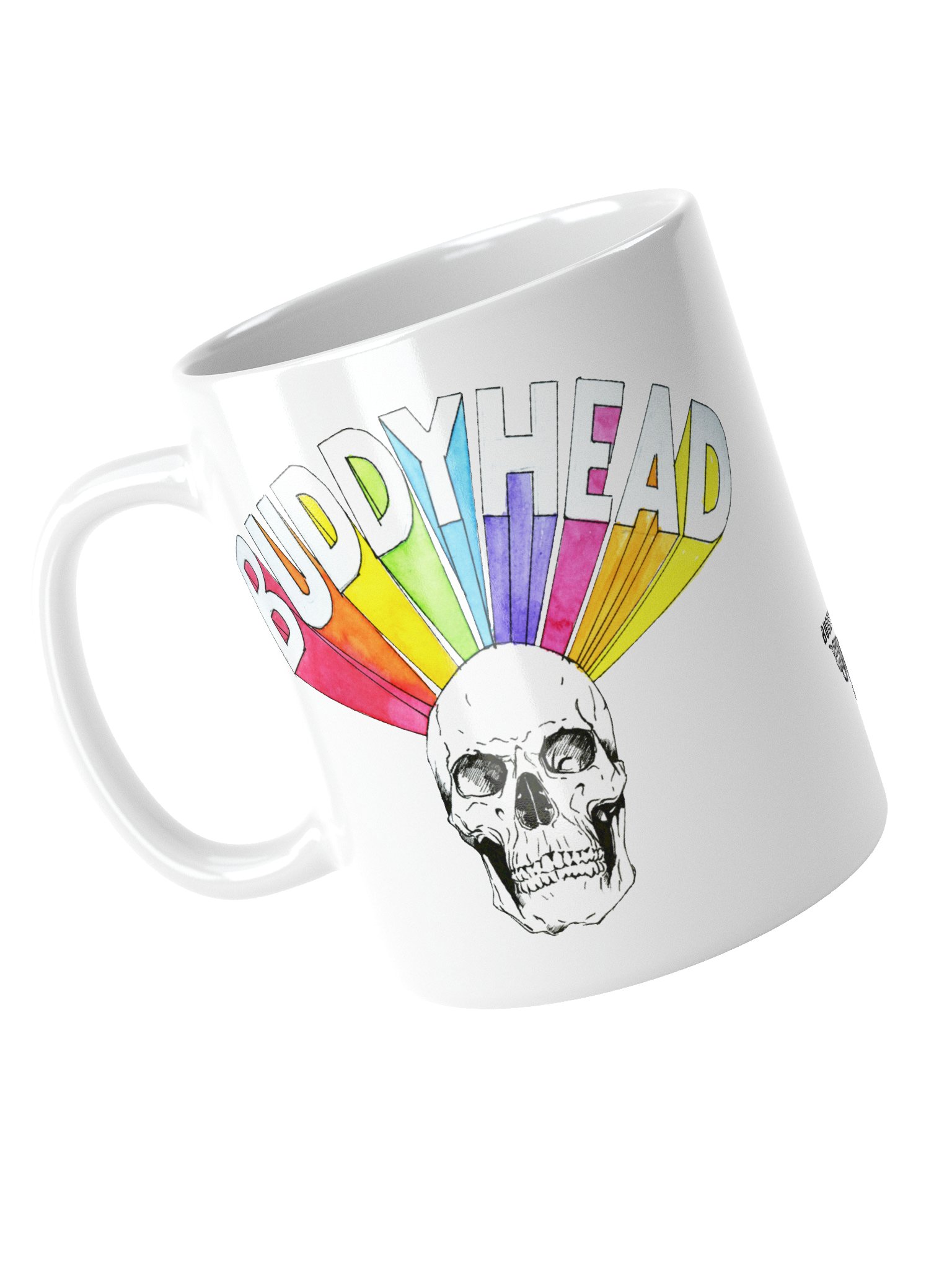 Rainbow Skull coffee mug product image (7)