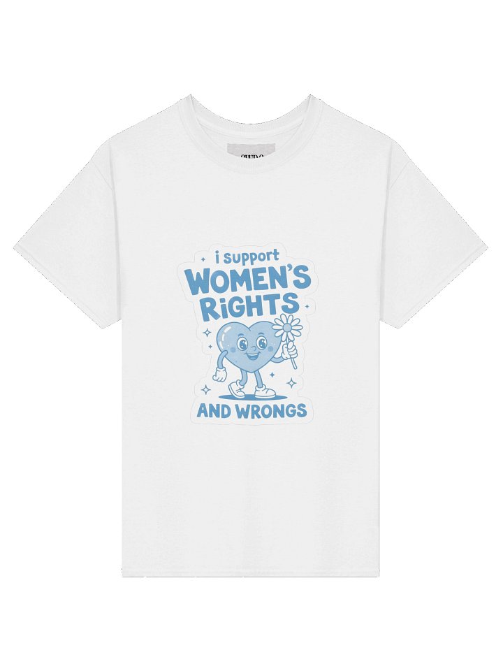 I support women's rights and wrongs BLUE HEART SHIRT product image (1)