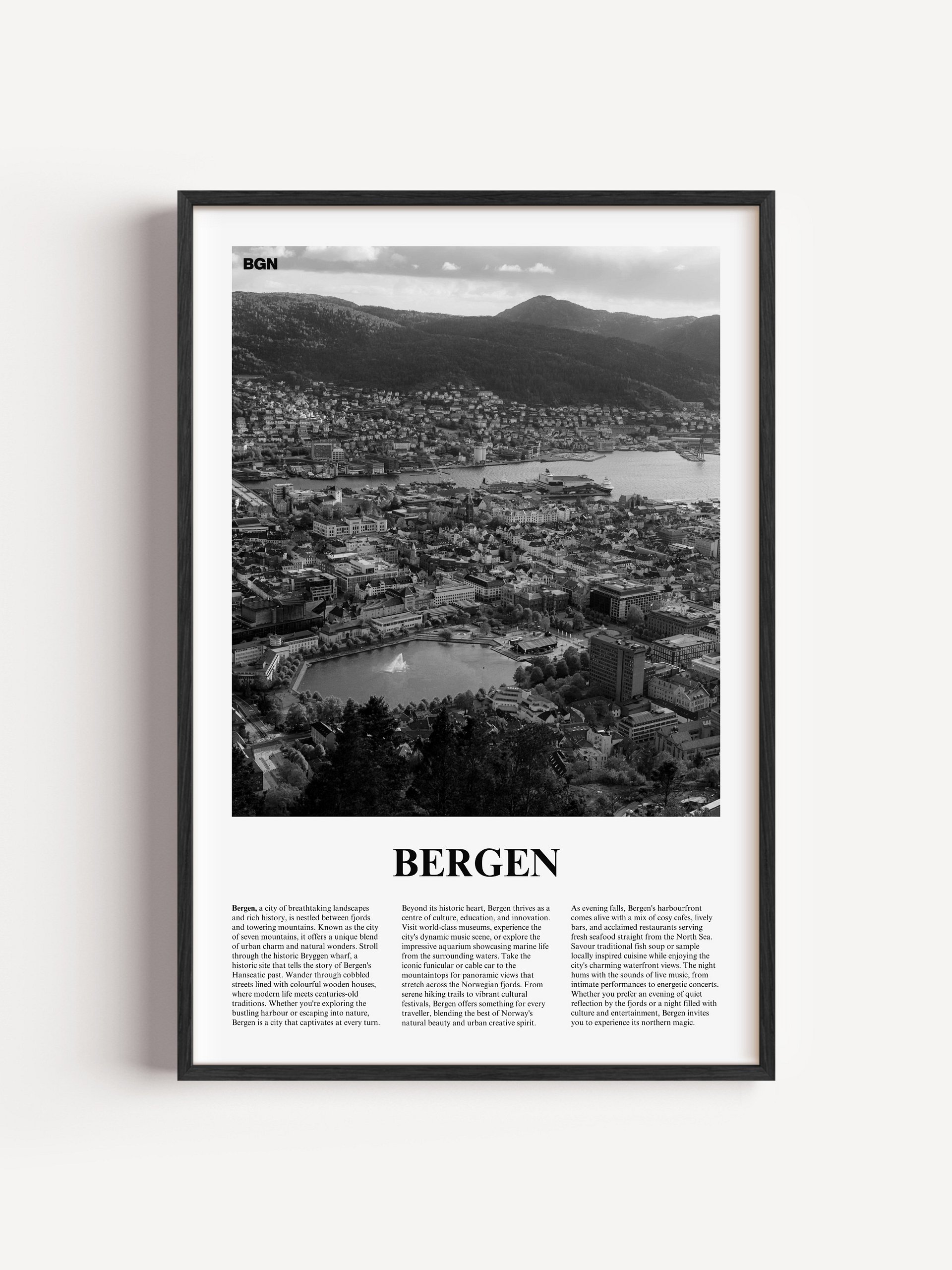 Bergen 02 Newspaper Poster | Framed product image (1)