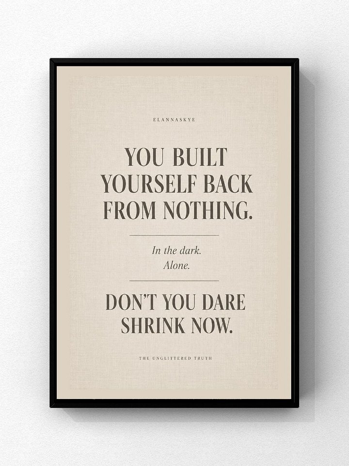 You Built Yourself Back From Nothing - Printable Wall Art product image (1)