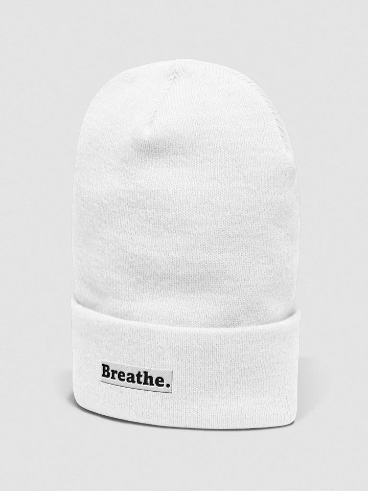 Breathe. ⏐ Beanie ⏐ White product image (2)