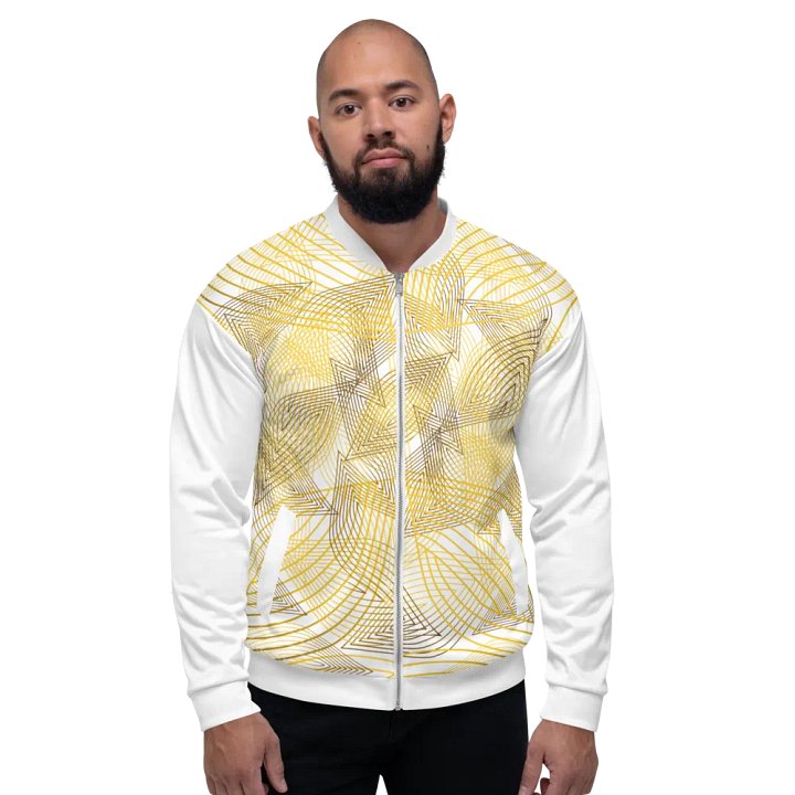 Jacket with golden lines and leaf design product image (2)