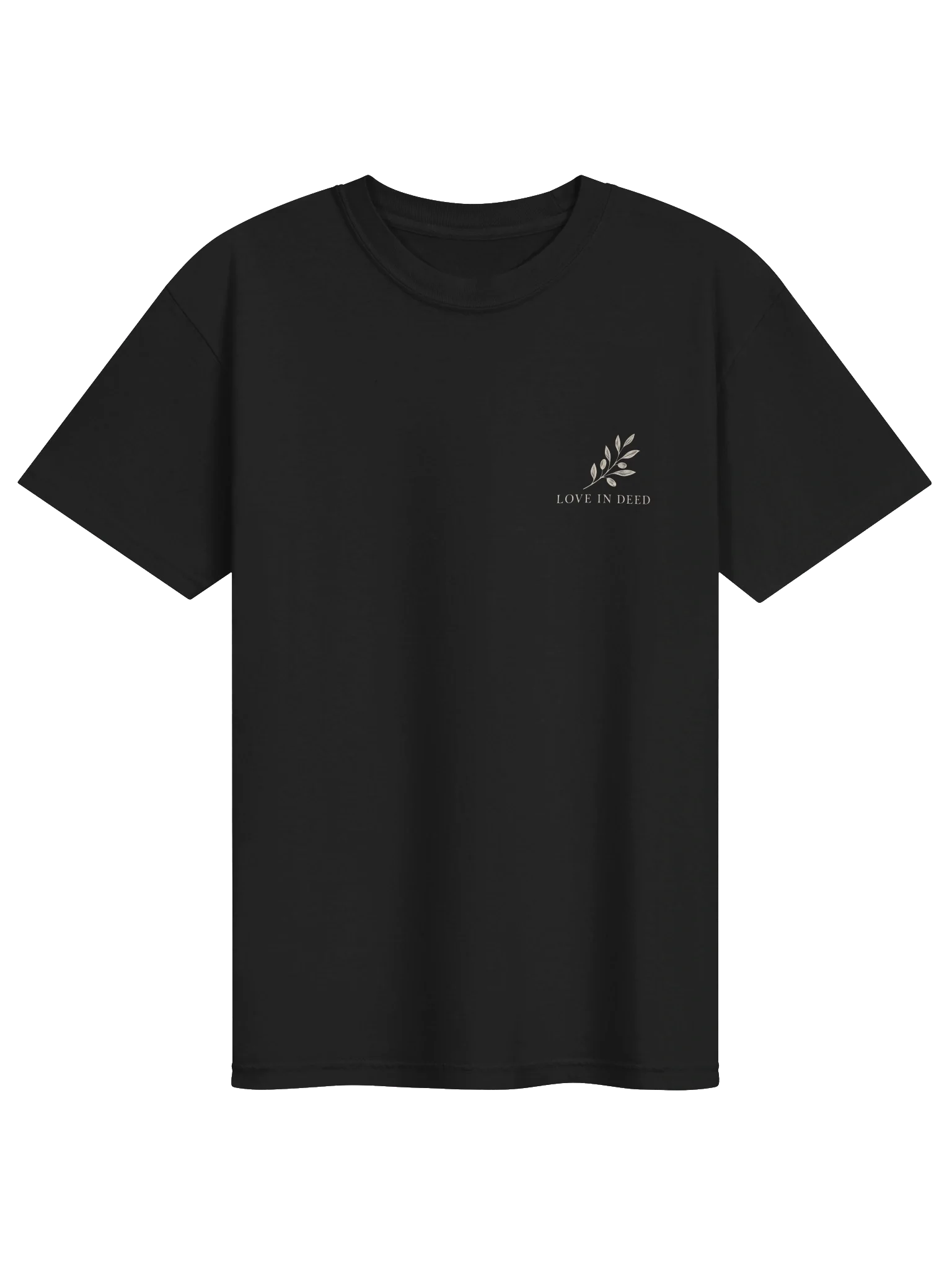 Love in Deed — Vintage Christian Tee, front.