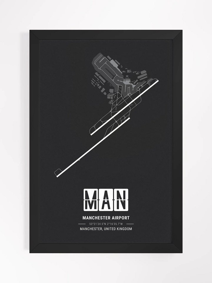 Framed Airport MAN Premium Map On Matt Paper product image (1)