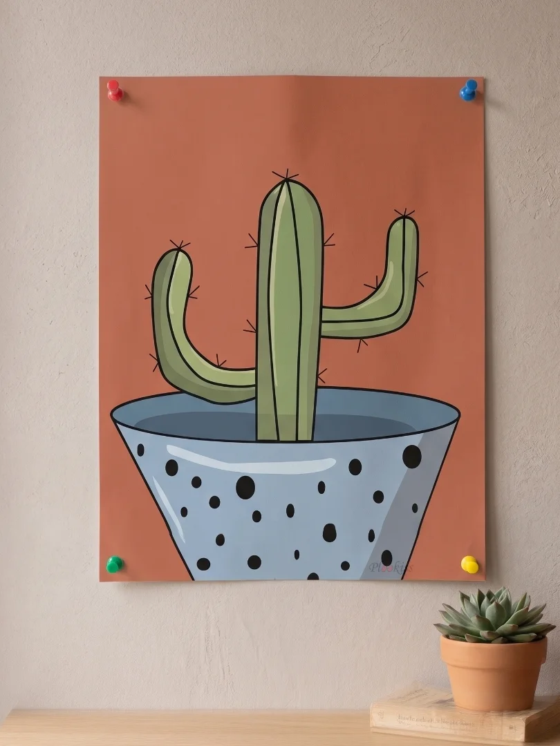 The Saguaro Design - "Free Hugs" Cactus Archival Poster product image (1)