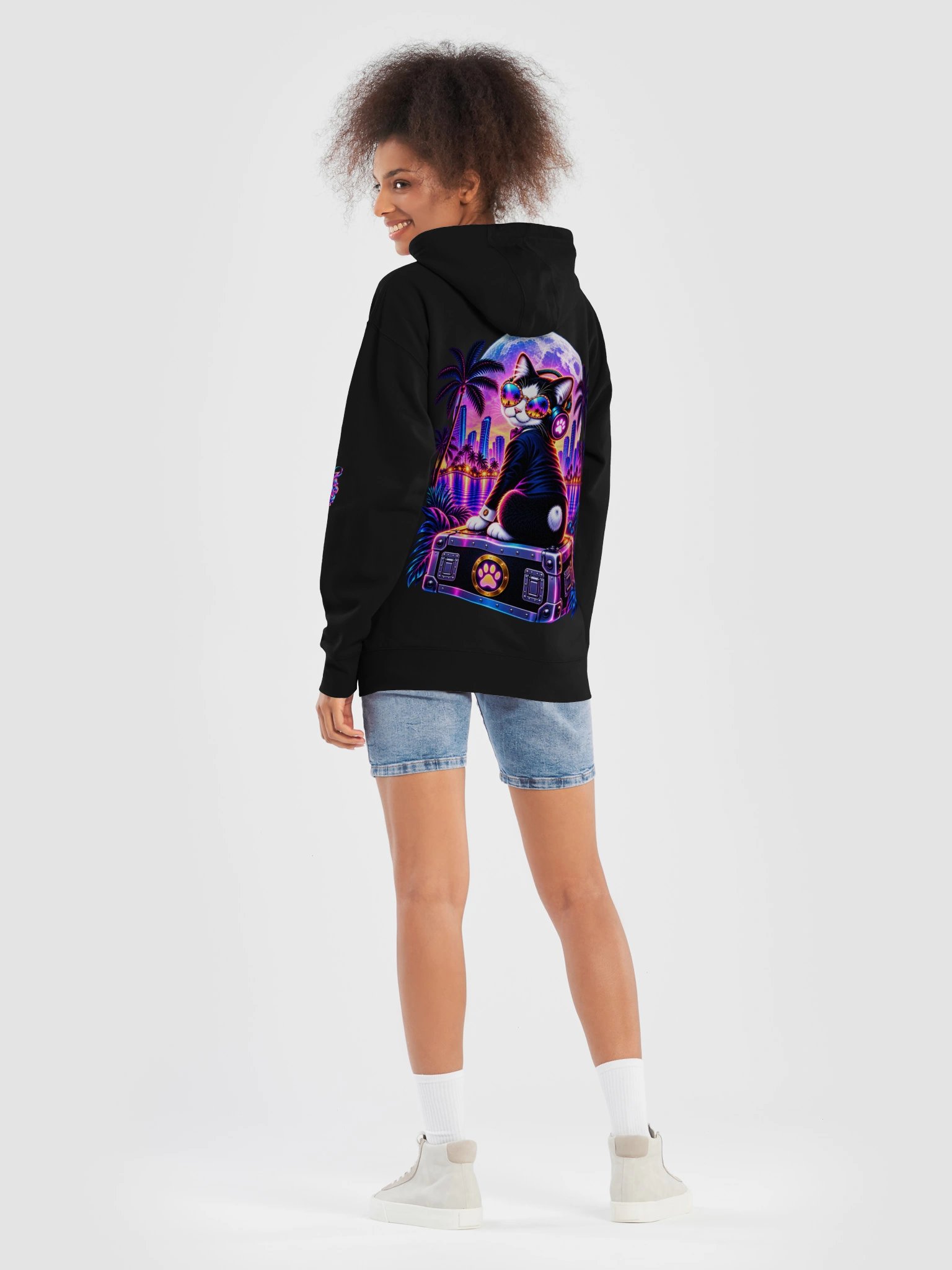 DJ BTC – Bob Thunder Cat Neon Nights Hoodie product image (8)