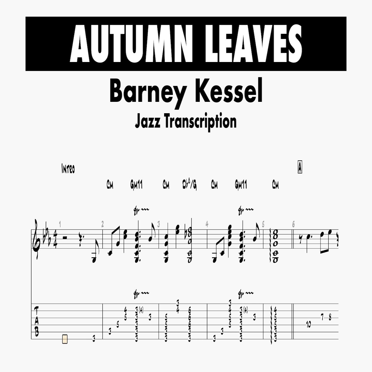 [Transcription PDF] Autumn Leaves - Barney Kessel product image (1)
