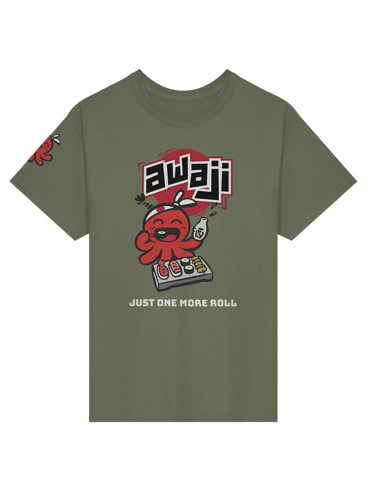 Awaji Just One More Roll Tee Military Green product image (1)