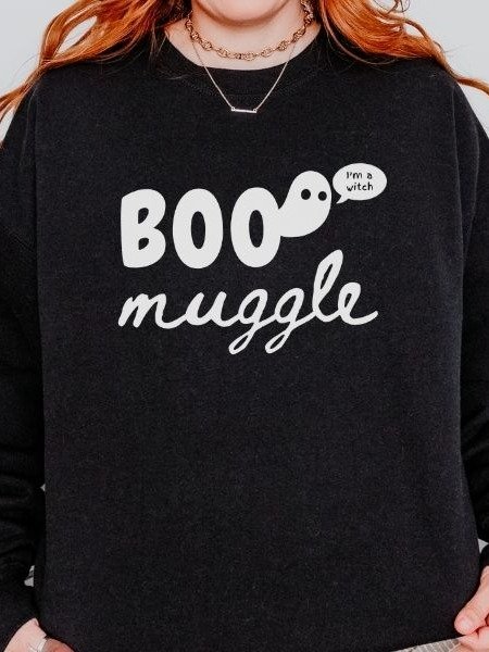 Boo Magical Halloween Fall Minimalist Sweatshirt product image (4)