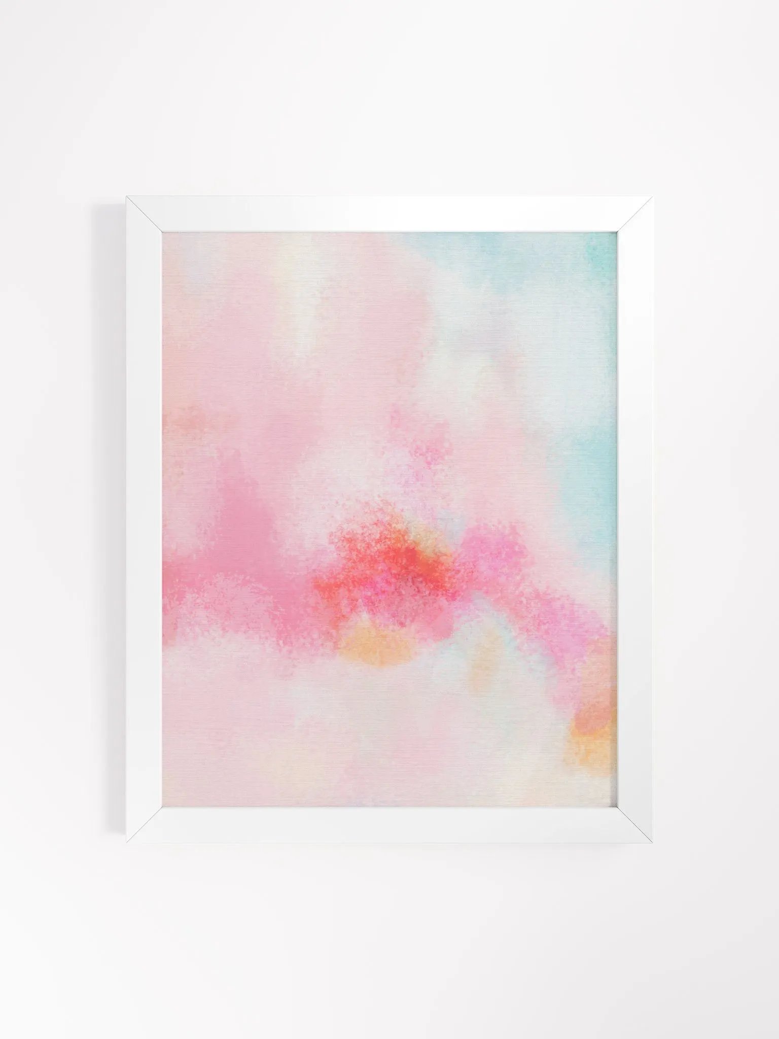 Pink, red and teal abstract painting print product image (42)