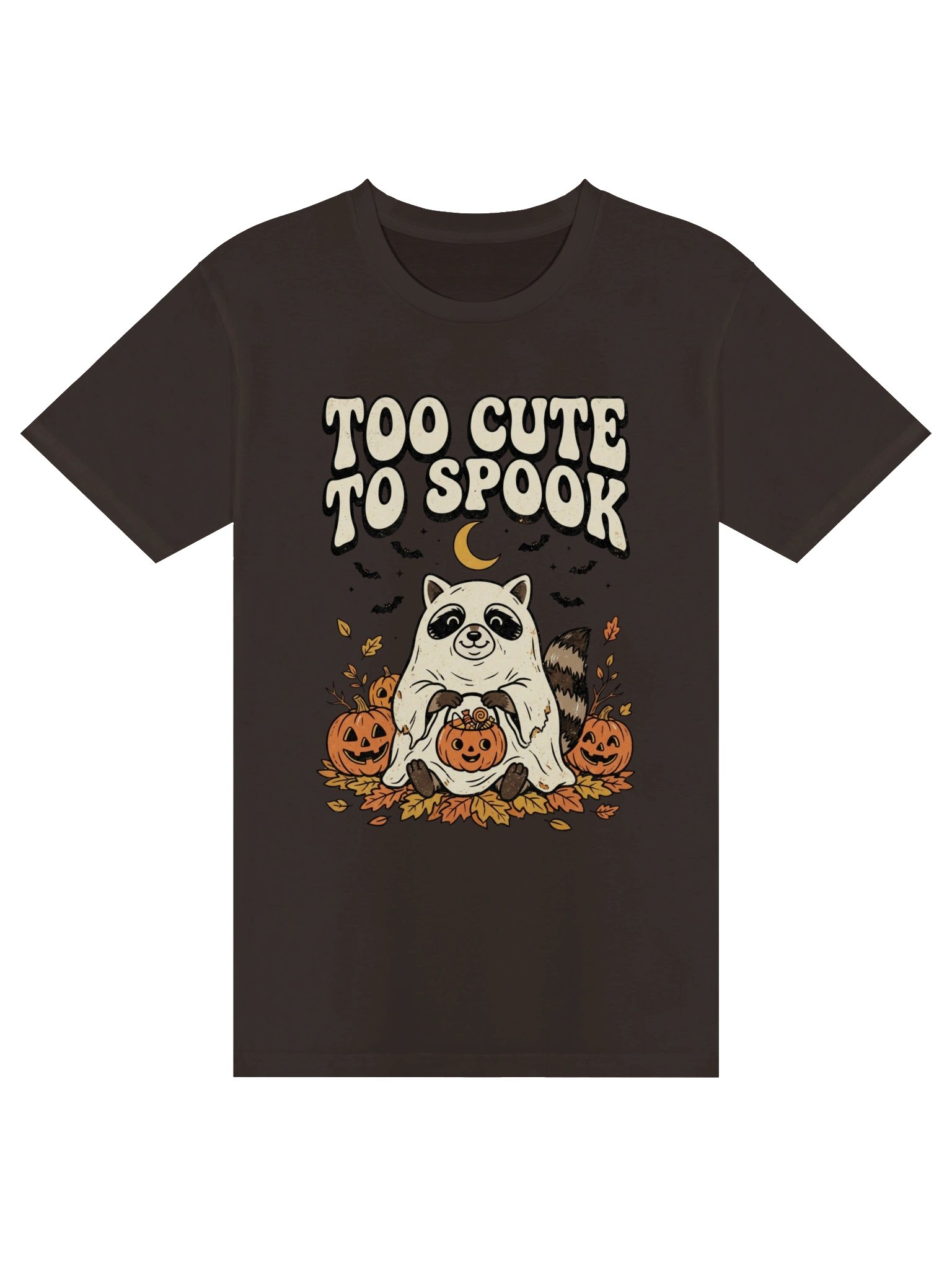 Too Cute to Spook Raccoon Ghost Halloween Unisex T-Shirt product image (2)