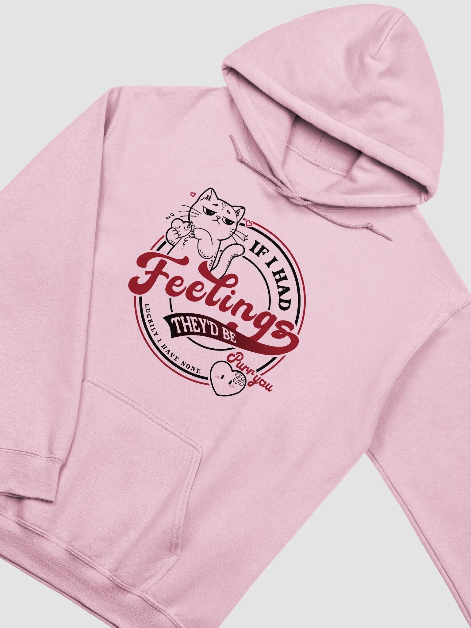 Paws Off My Heart -regular fit hoodie BLACK product image (1)