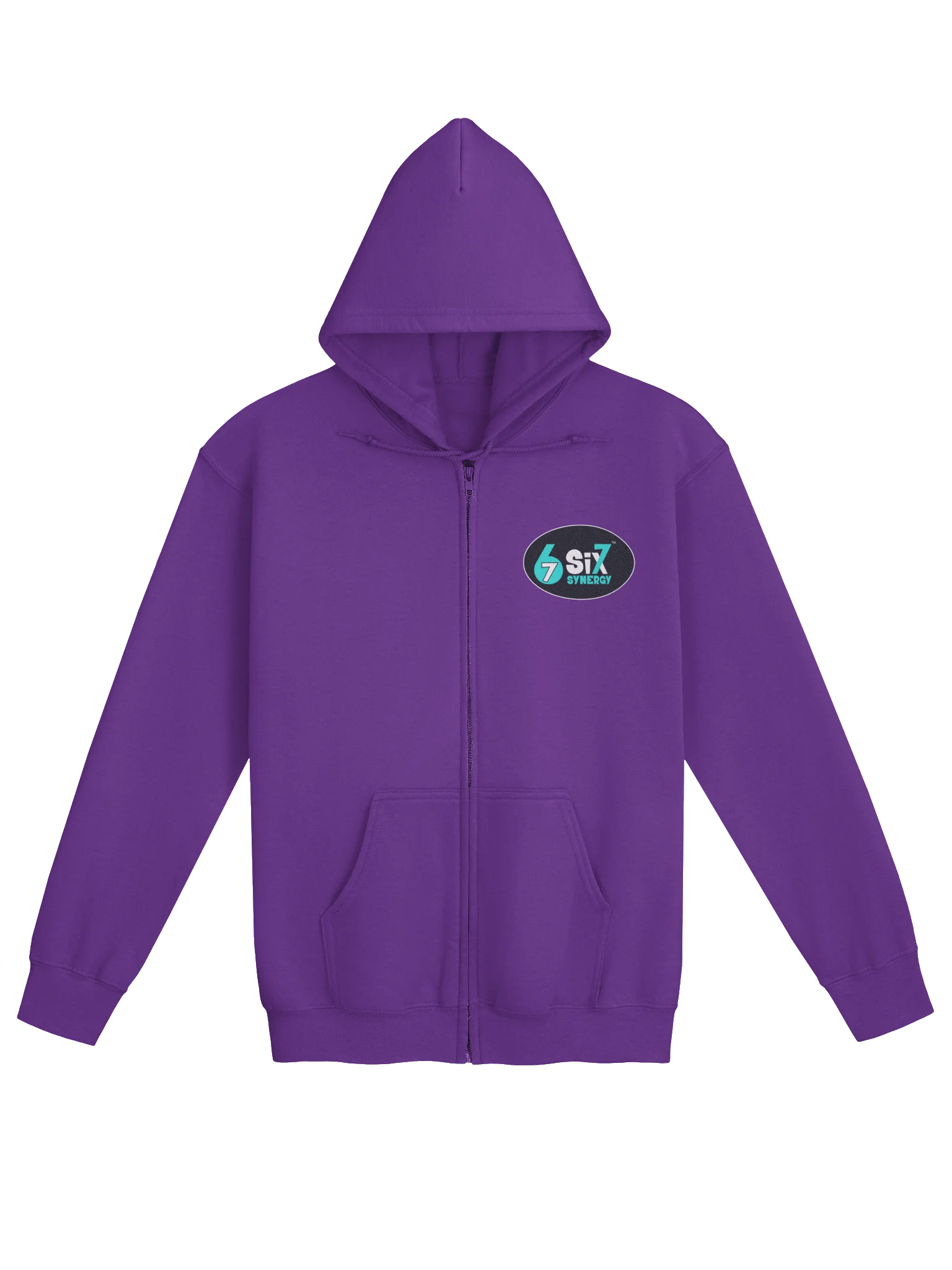 Adult Zip-up Hoodie - Purple, Logo on Front product image (1)