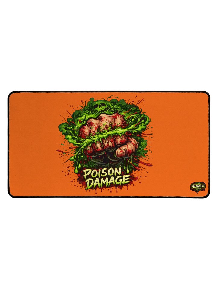 POISON DAMAGE DESK MAT ORANGE product image (1)