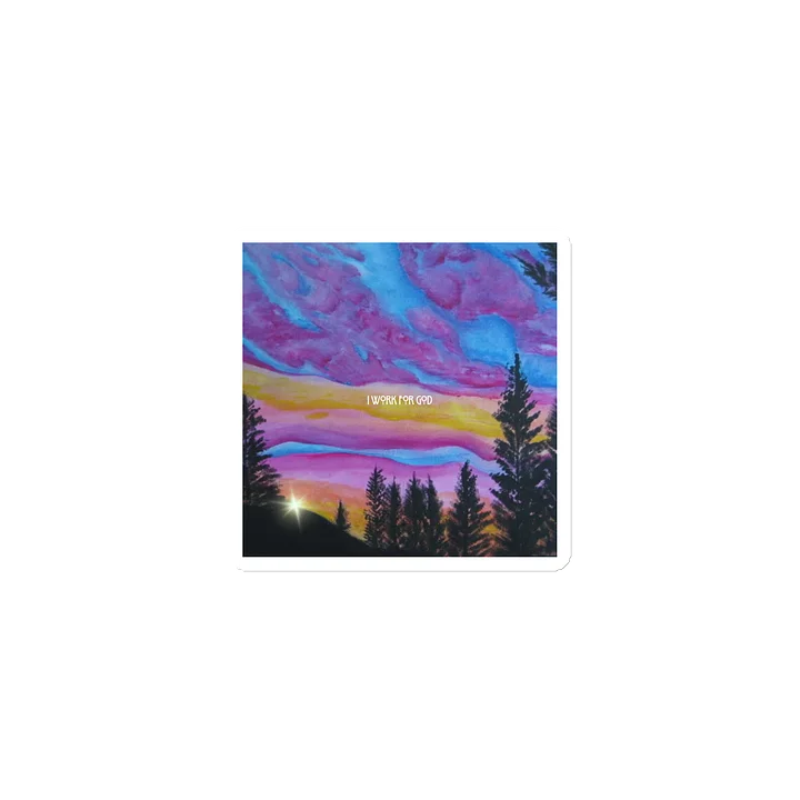 I Work For God-Sunset Magnet product image (1)